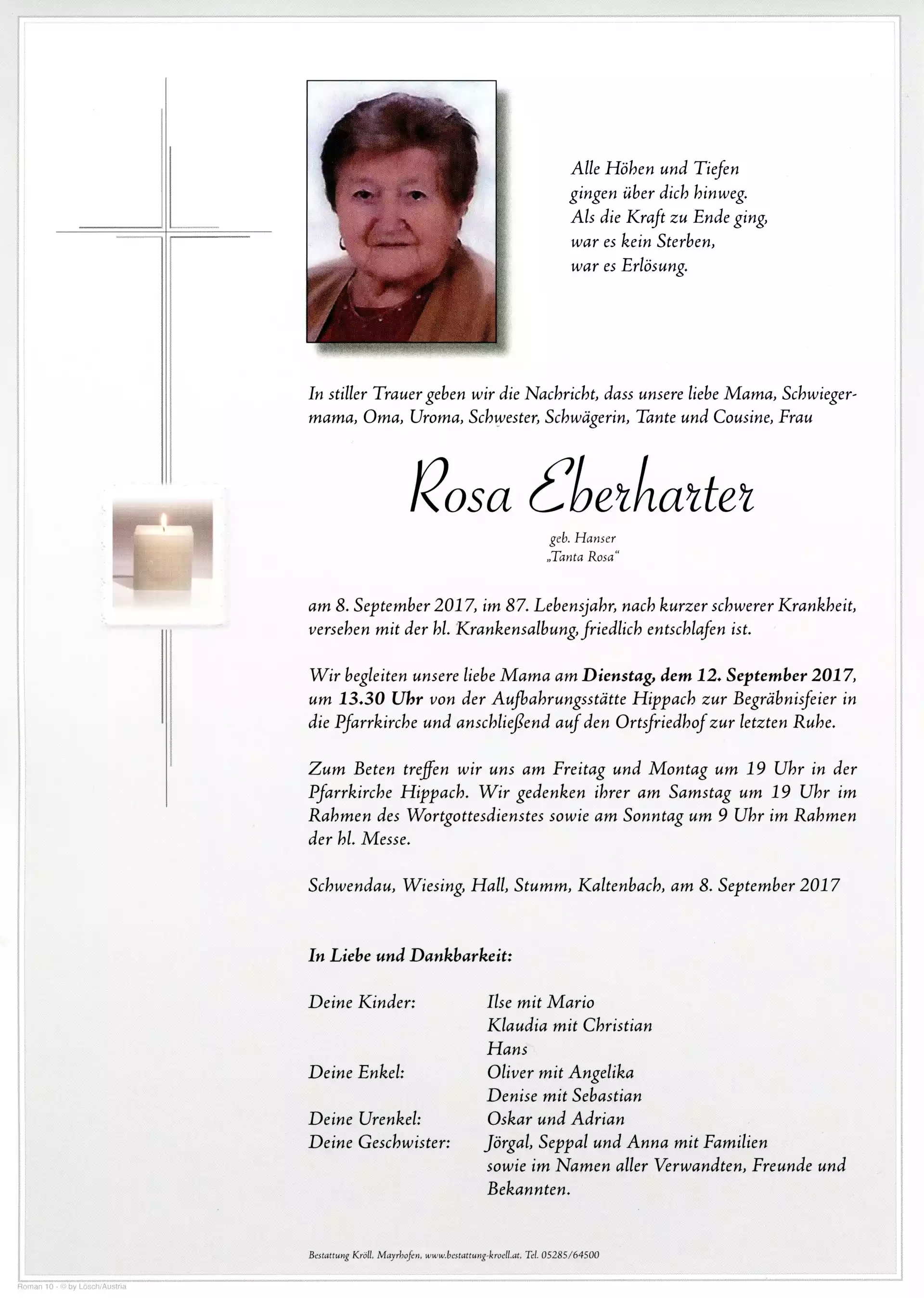 Parte von Rosa Eberharter